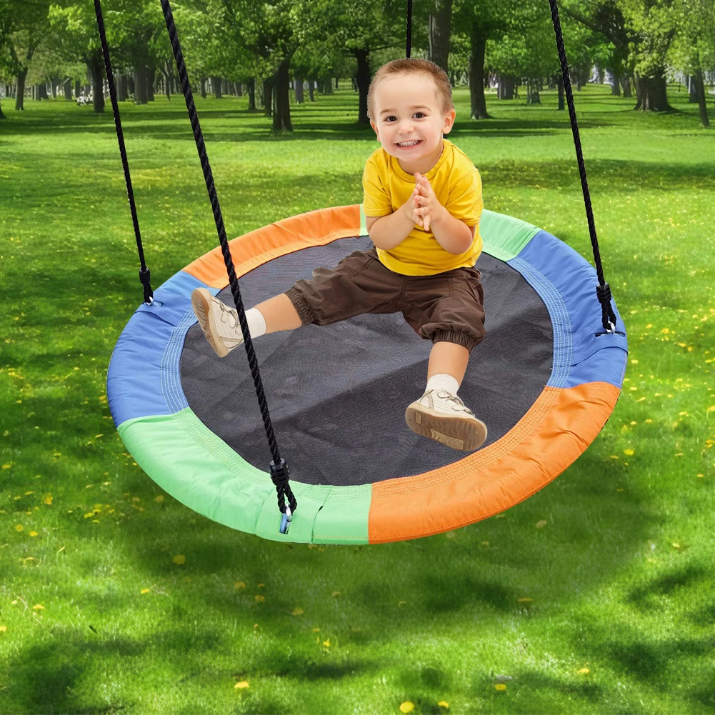 Saucer Swing 300KG Weight Capacity Flying Saucer Round Tree Swing Play Set 900D Oxford with Adjustable Ropes for Kids and Adults
Saucer Swing 300KG Weight Capacity Flying Saucer Round Tree Swing Play Set 900D Oxford with Adjustable Ropes for Kids and Adults