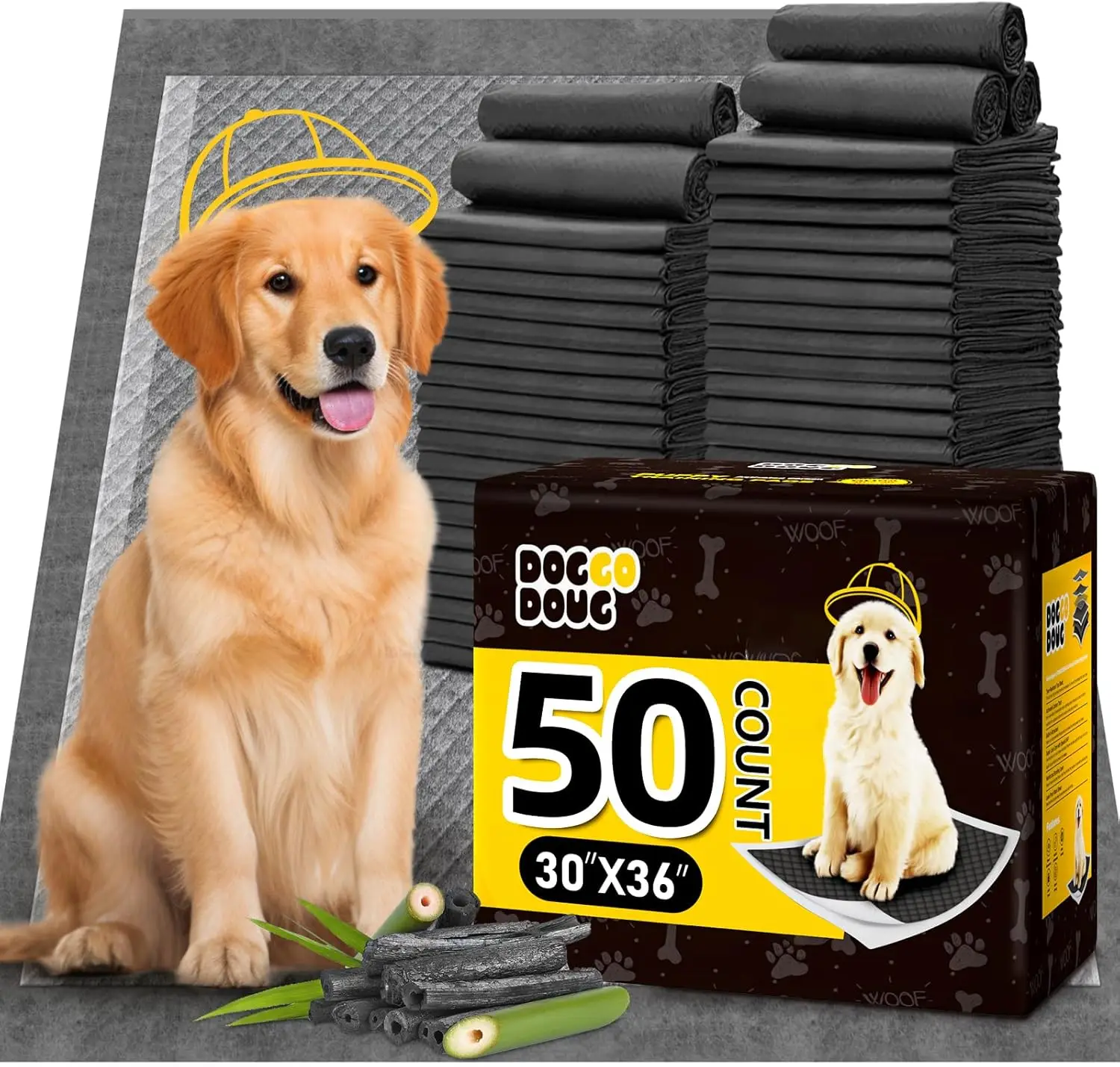 XXL 30x36 Charcoal Puppy Pads 50 Count Extra Large Disposable Activated Carbon Super Absorbent Odor Control Training
XXL 30x36 Charcoal Puppy Pads 50 Count Extra Large Disposable Activated Carbon Super Absorbent Odor Control Training