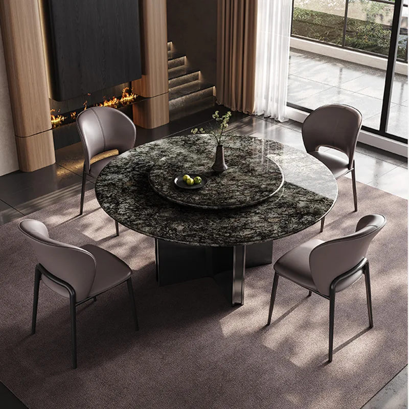 Natural luxury stone platinum diamond marble round dining table Italian light luxury high-end dining table haute couture villa d
Natural luxury stone platinum diamond marble round dining table Italian light luxury high-end dining table haute couture villa d