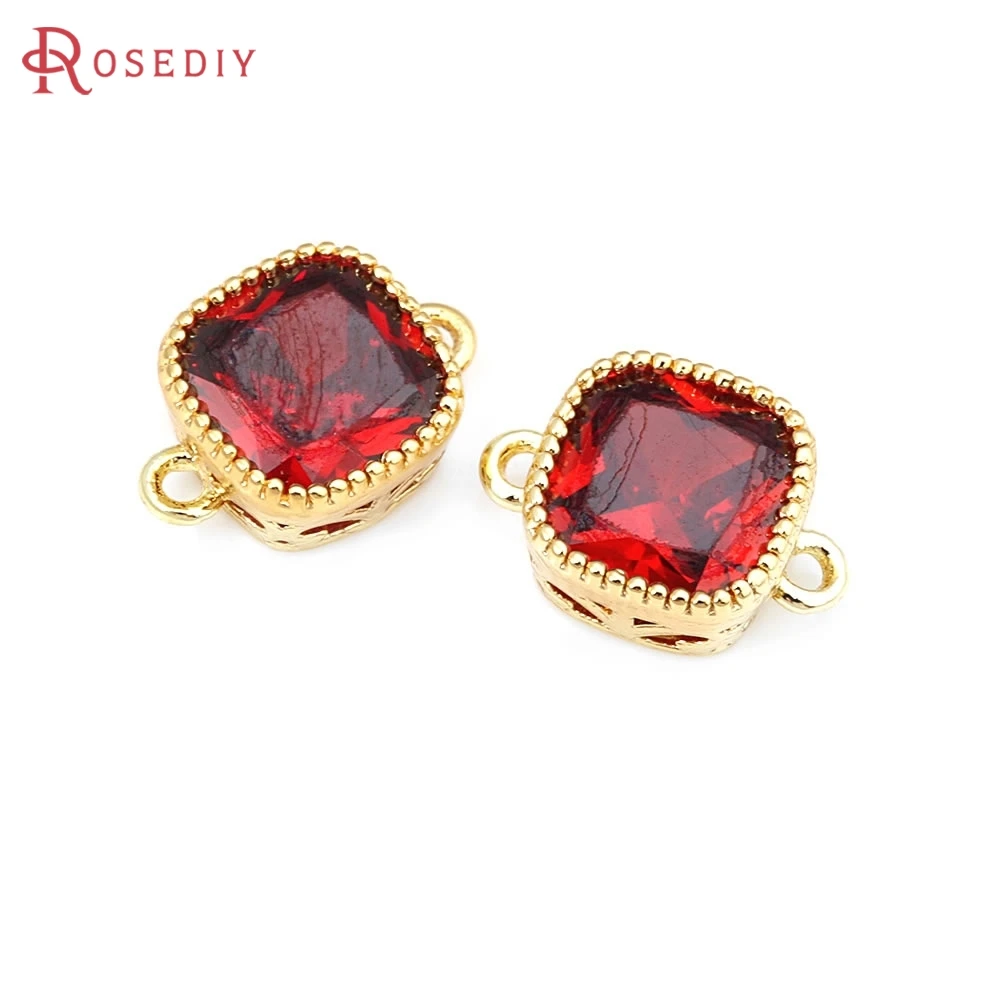 7MM 8.5MM 18K Gold Color Brass and Zircon 2 Holes Square Connect Charms Pendants High Quality Jewelry Making Necklace Earrings
7MM 8.5MM 18K Gold Color Brass and Zircon 2 Holes Square Connect Charms Pendants High Quality Jewelry Making Necklace Earrings