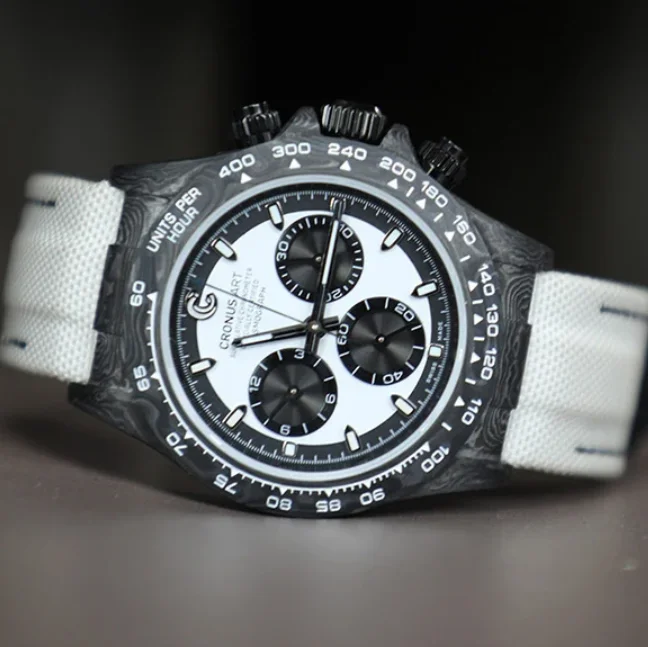 CRONUSART Men Chronograph Watch 40mm Automatic Mechanical Wristwatch Carbon Fiber Case Luminous Sapphire Mirror Triple Windows
CRONUSART Men Chronograph Watch 40mm Automatic Mechanical Wristwatch Carbon Fiber Case Luminous Sapphire Mirror Triple Windows