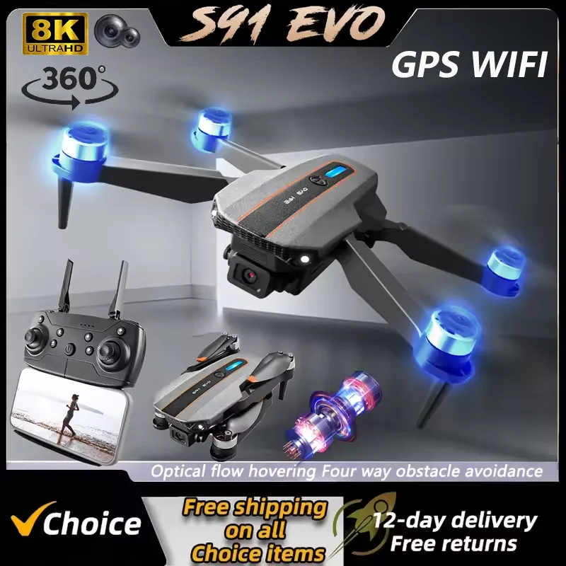 Новый S91 RC 360° ° Лазерный дрон для предотвращения препятствий, 8K HD, двойная камера, 5G, Wi-Fi, FPV, бесщеточный двигатель, GPS, возврат, радиоуправляемый квадрокоптер, дрон, игрушки
Новый S91 RC 360° ° Лазерный дрон для предотвращения препятствий, 8K HD, двойная камера, 5G, Wi-Fi, FPV, бесщеточный двигатель, GPS, возврат, радиоуправляемый квадрокоптер, дрон, игрушки