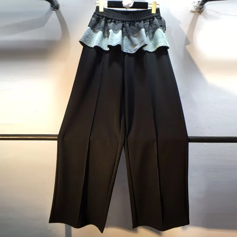 Новинка осени 2025 года, джинсовая юбка с кружевной отделкой и высокой талией, утягивающие прямые повседневные брюки, длинные брюки для женщин
Новинка осени 2025 года, джинсовая юбка с кружевной отделкой и высокой талией, утягивающие прямые повседневные брюки, длинные брюки для женщин