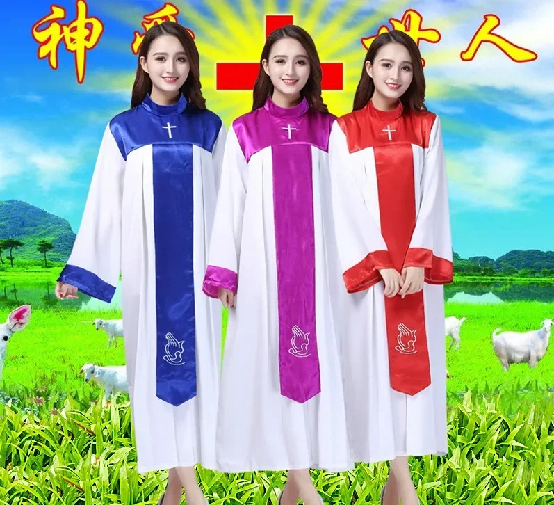Christian Church Choir Dress Women Christian Sing Jesus Class Service Wear Wedding Hymn Holy Garments Nun Costume Gown Robe
Christian Church Choir Dress Women Christian Sing Jesus Class Service Wear Wedding Hymn Holy Garments Nun Costume Gown Robe