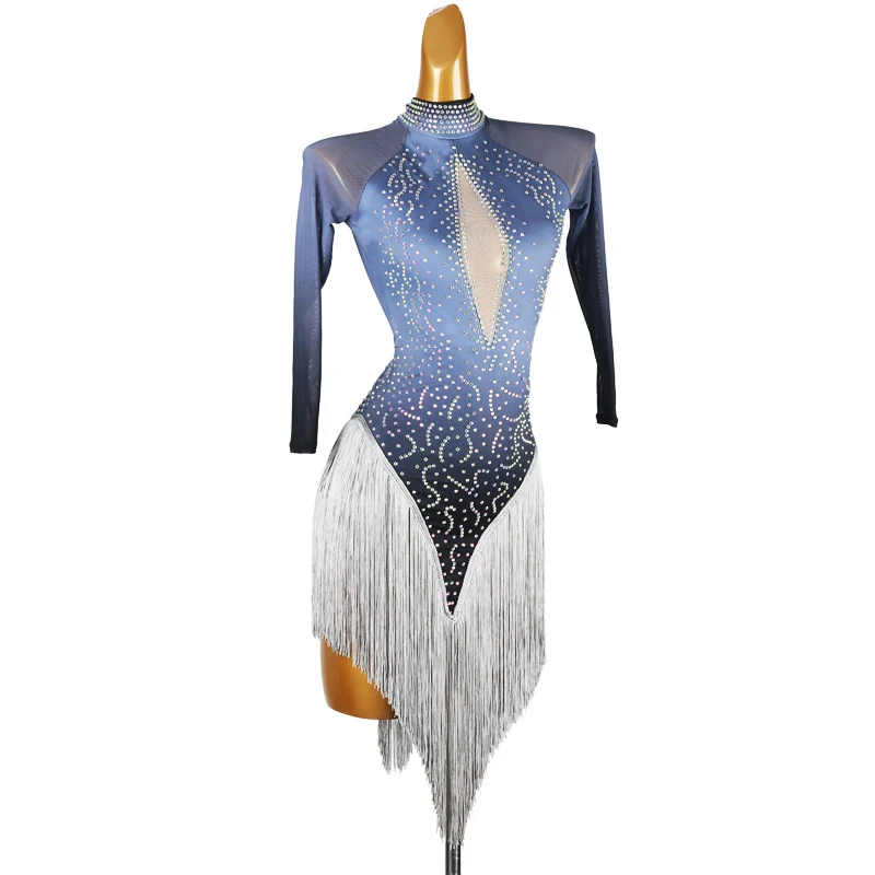 High-end Customized Latin Dance Dress Tassel Women Salsa Competition Clothes Long Sleeve Rumba Chacha Party Stage Wear Costume
High-end Customized Latin Dance Dress Tassel Women Salsa Competition Clothes Long Sleeve Rumba Chacha Party Stage Wear Costume