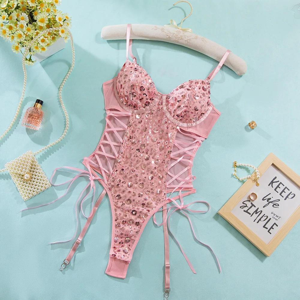 Женский сексуальный экзотический комплект, тонкий боди с блестками, прозрачный комбинезон сзади, женское нижнее белье для вечеринок и клубов
Женский сексуальный экзотический комплект, тонкий боди с блестками, прозрачный комбинезон сзади, женское нижнее белье для вечеринок и клубов