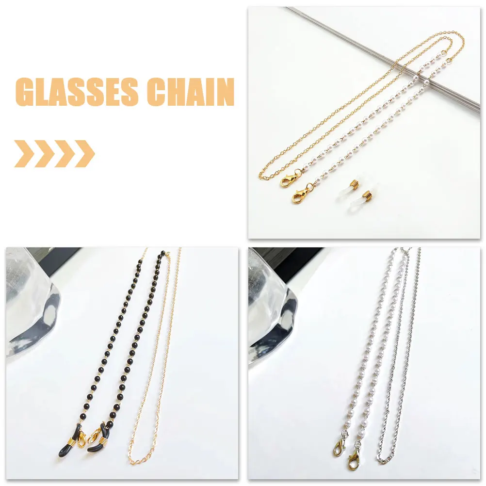 4pcs Eyeglasses Chain Decorative Holder Strap Glasses Cord Lanyard for Women Anti Slip Pearl Pattern Suitable for Sports 
4pcs Eyeglasses Chain Decorative Holder Strap Glasses Cord Lanyard for Women Anti Slip Pearl Pattern Suitable for Sports