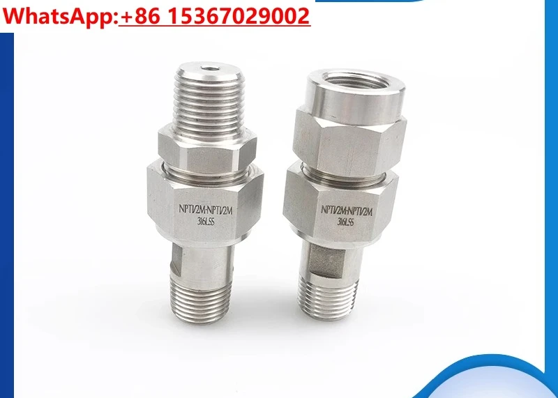 2PCS 304.316 high pressure connector internal and external threaded / pressure gauge transmitter high pressure connector
2PCS 304.316 high pressure connector internal and external threaded / pressure gauge transmitter high pressure connector