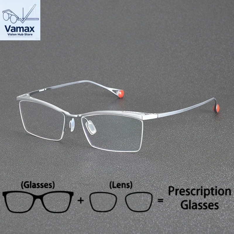 Men's Business Prescription Glasses Ultra-Light Pure Titanium Square Semi-Rimless Eyeglasses Office Digital Lenses Eyewear
Men's Business Prescription Glasses Ultra-Light Pure Titanium Square Semi-Rimless Eyeglasses Office Digital Lenses Eyewear
