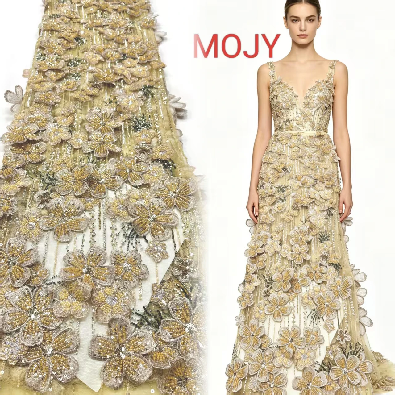 Luxurious African Sequins Lace Fabric High Quality 2026 Heavy 3D Beads Embroidery French Tulle Lace for Wedding Dress
Luxurious African Sequins Lace Fabric High Quality 2026 Heavy 3D Beads Embroidery French Tulle Lace for Wedding Dress