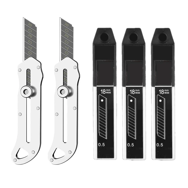 Multipurpose Metal Stainless Steel Art Knife Sk5 Blade Retractable Cuter Professional Wallpaper Knife Cutting Paper Hand Tools
Multipurpose Metal Stainless Steel Art Knife Sk5 Blade Retractable Cuter Professional Wallpaper Knife Cutting Paper Hand Tools