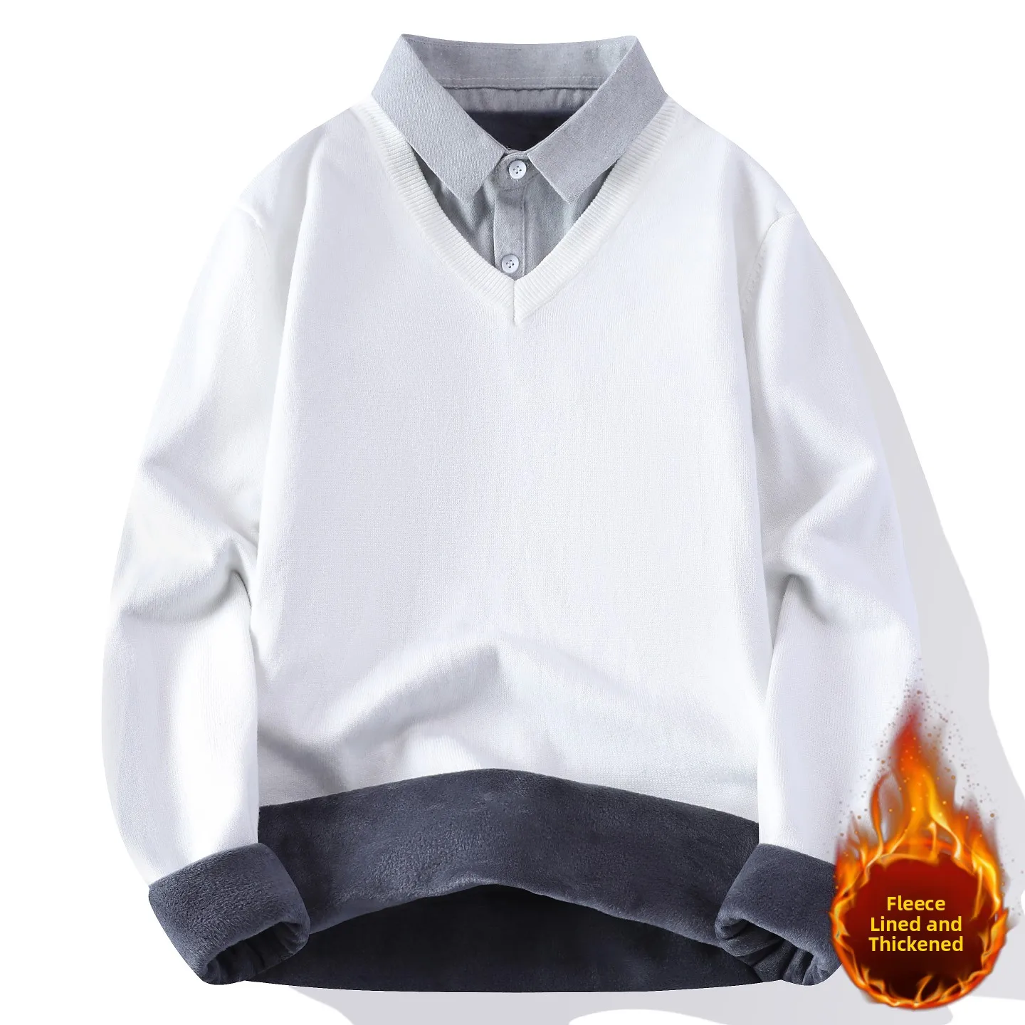 Утепленный вязаный свитер с флисовой подкладкой, имитация двухслойности, повседневный, в университетском стиле, мужская внутренняя одежда, зимний модный тренд
Утепленный вязаный свитер с флисовой подкладкой, имитация двухслойности, повседневный, в университетском стиле, мужская внутренняя одежда, зимний модный тренд