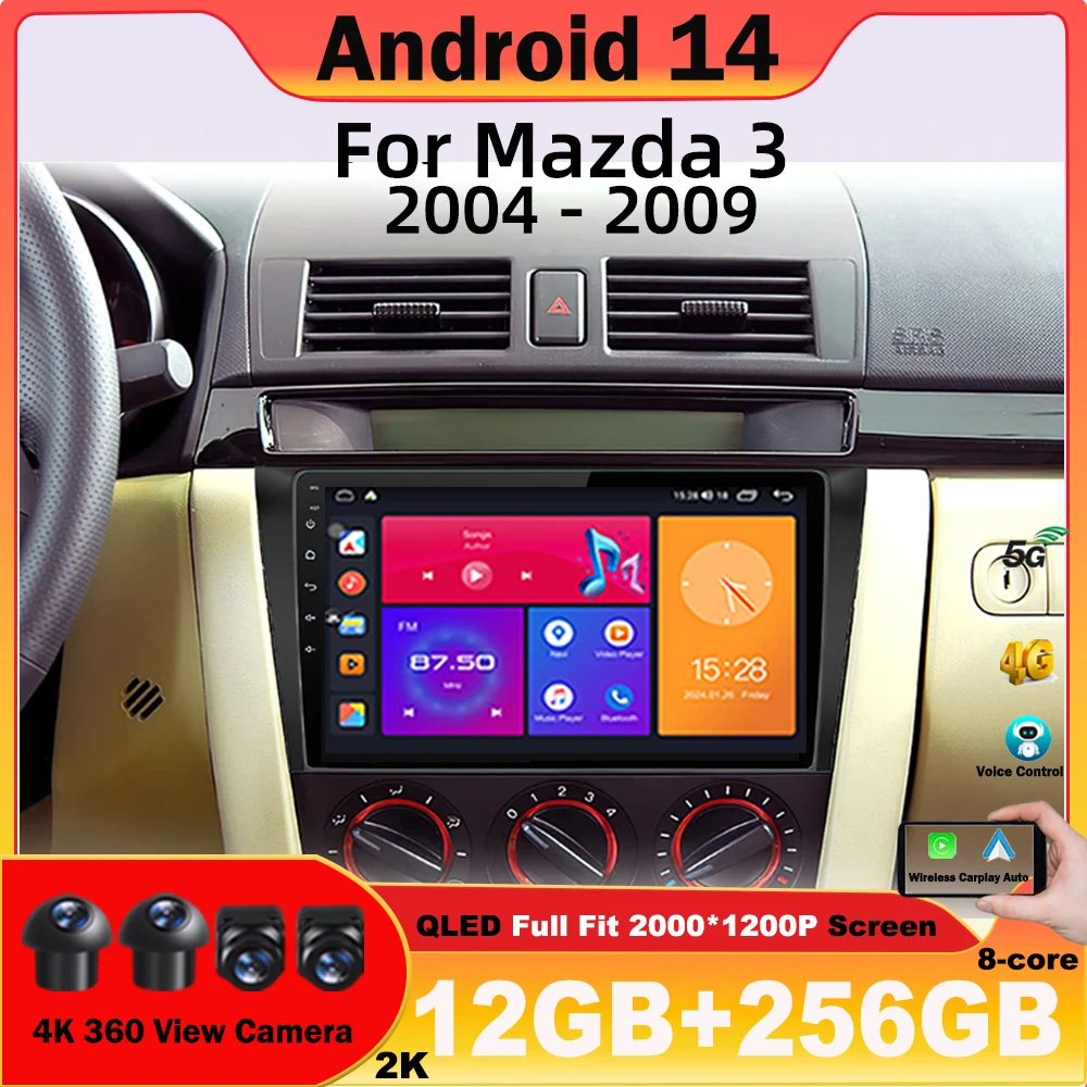 Автомобильное радио Android 14, для Mazda 3 2004 2005 2006 2007 2008 2009 RHD GPS-навигация Carplay QLED с сенсорным экраном, авто стерео головное устройство
Автомобильное радио Android 14, для Mazda 3 2004 2005 2006 2007 2008 2009 RHD GPS-навигация Carplay QLED с сенсорным экраном, авто стерео головное устройство