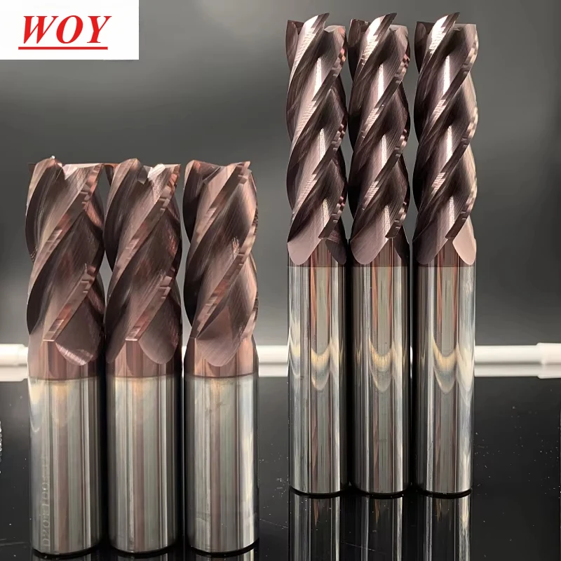 WOY HRC62 Carbide End Mill Metal Steel 4Flutes Tungsten Milling Cutter For Stainless steel CNC Finishing Machining Router End
WOY HRC62 Carbide End Mill Metal Steel 4Flutes Tungsten Milling Cutter For Stainless steel CNC Finishing Machining Router End