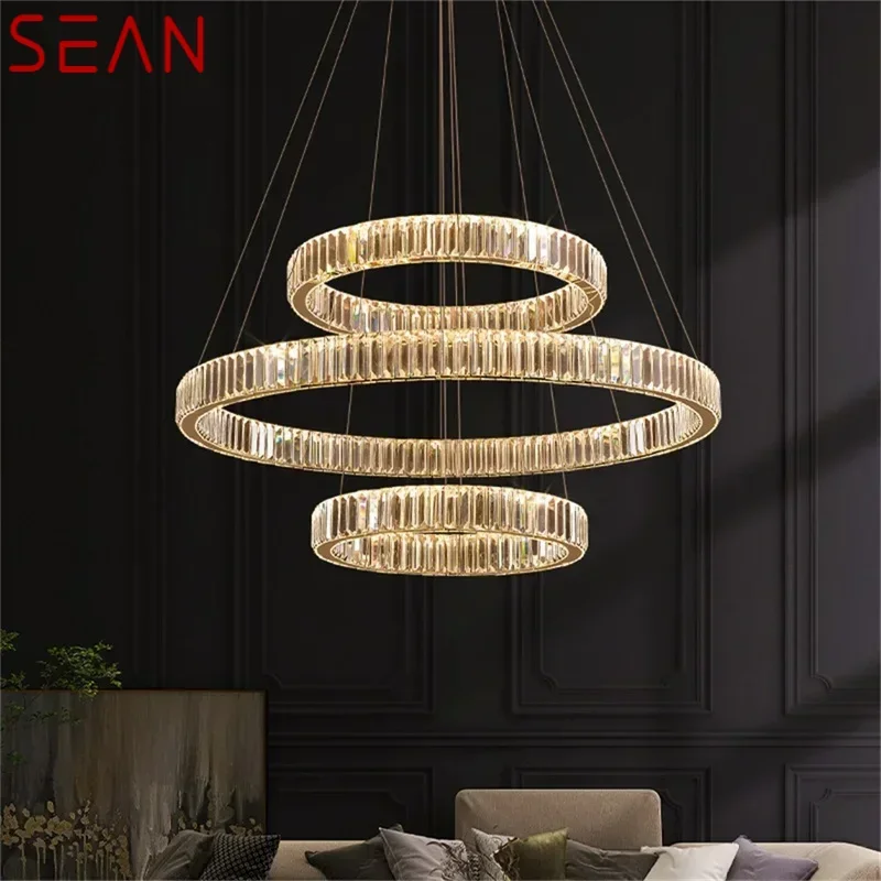 SEAN Modern Pendant Lamp LED Round Luxury Gold Hanging Decorative Chandelier Fixtures For Hotel Living Room
SEAN Modern Pendant Lamp LED Round Luxury Gold Hanging Decorative Chandelier Fixtures For Hotel Living Room