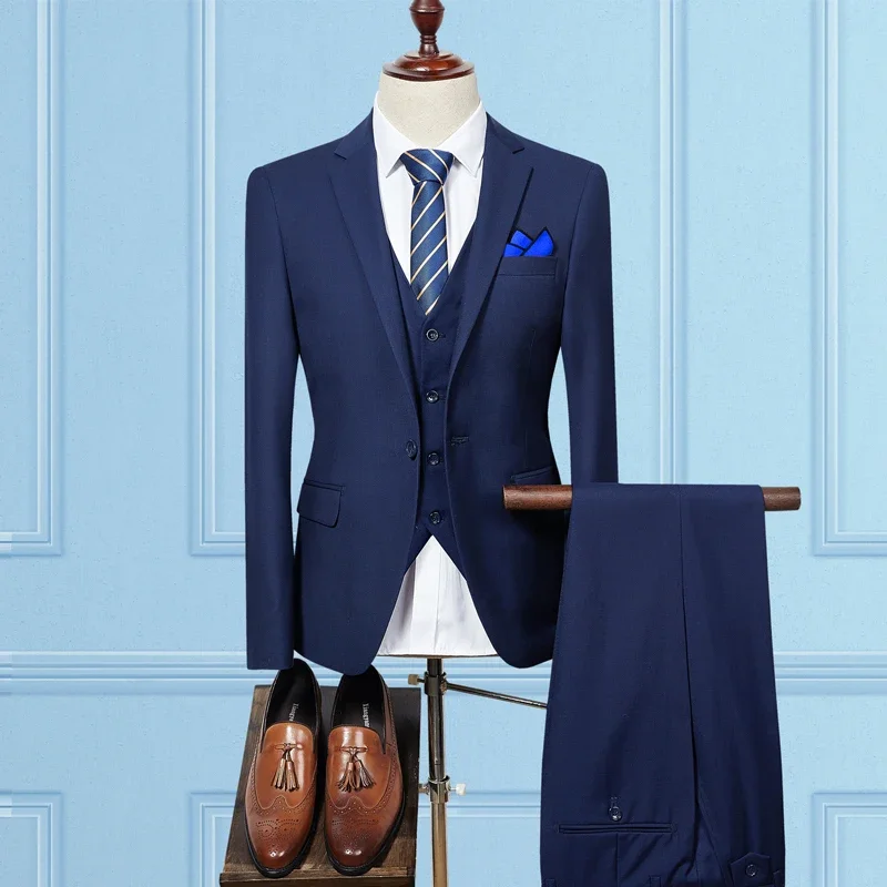 Jacket Pant Vest / 2023 Fashion Men Business Suits Three Piece Sets / Male Wedding Dress Suit Blazers Coat Trousers Waistcoat
Jacket Pant Vest / 2023 Fashion Men Business Suits Three Piece Sets / Male Wedding Dress Suit Blazers Coat Trousers Waistcoat