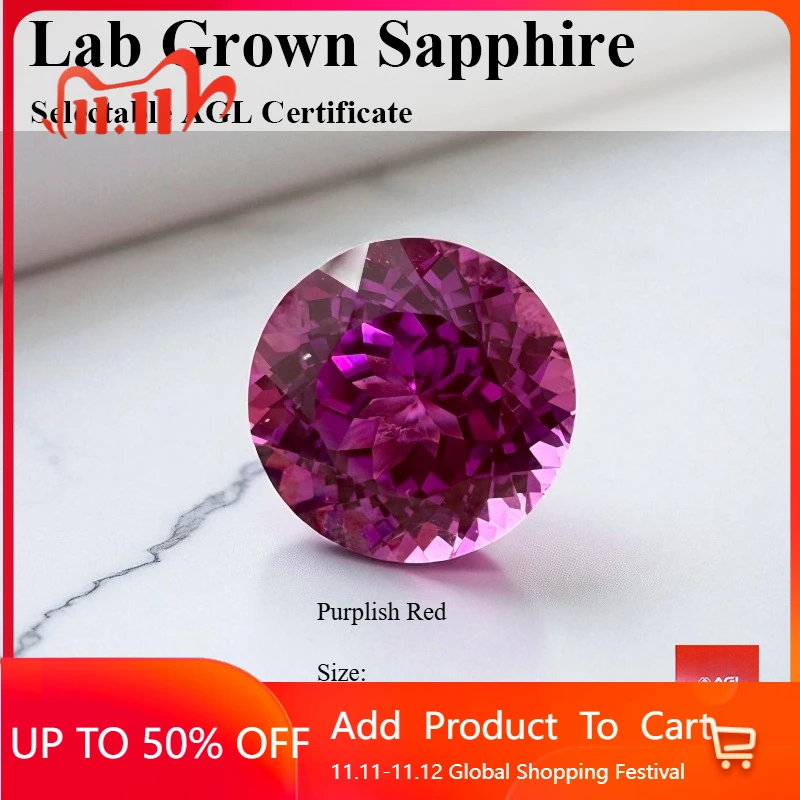 Purplish Red Lab Grown Sapphire Round Cut Loose Gemstone Pass Diamoand Tester For Jewelry Diy Making Selectable Certificate
Purplish Red Lab Grown Sapphire Round Cut Loose Gemstone Pass Diamoand Tester For Jewelry Diy Making Selectable Certificate