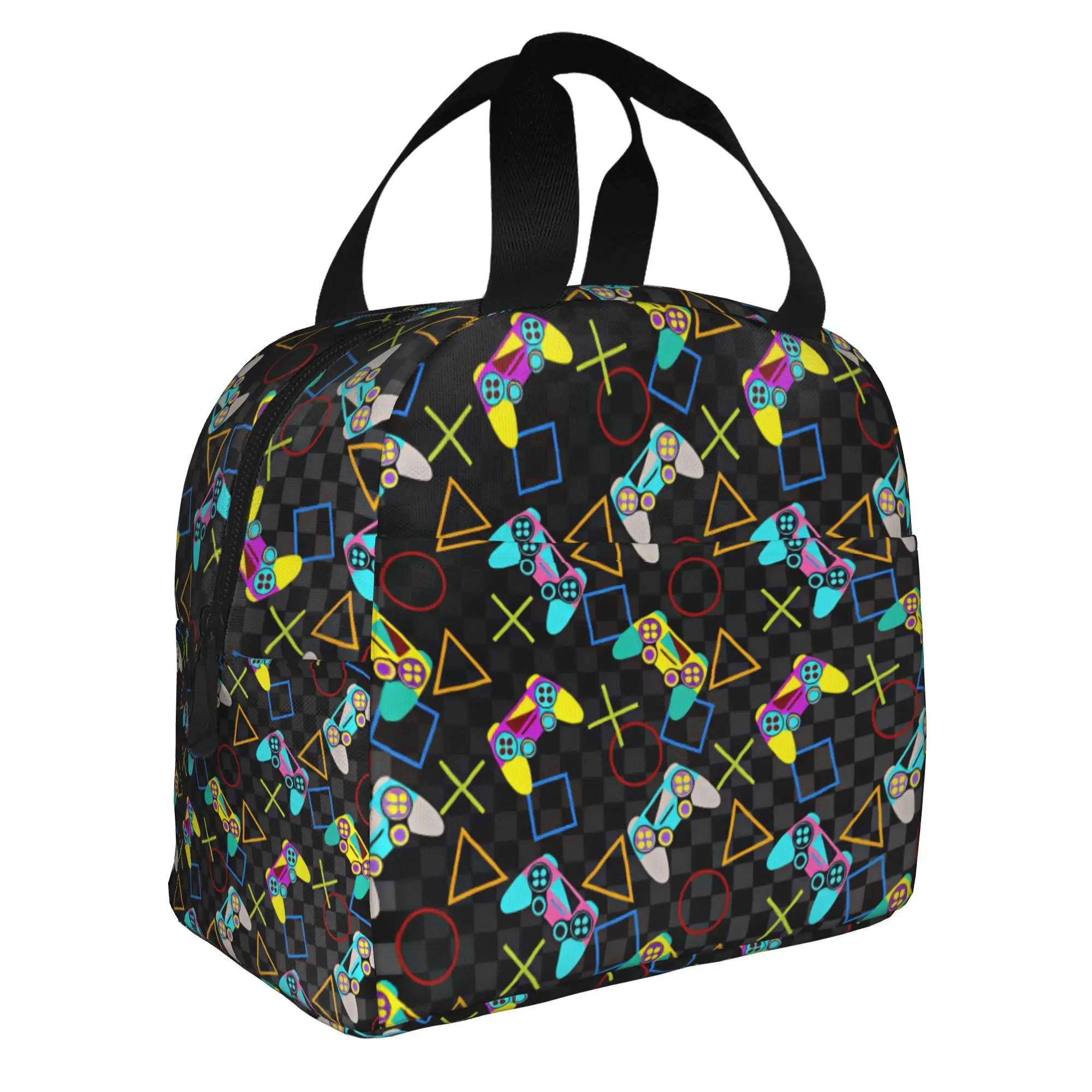 Joystick Colorful Video Game Controllers Insulated Lunch Bag for Portable Pop Art Thermal Cooler Bento Box Beach Camping
Joystick Colorful Video Game Controllers Insulated Lunch Bag for Portable Pop Art Thermal Cooler Bento Box Beach Camping
