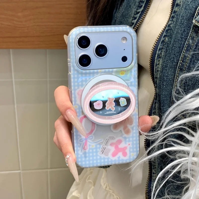 Korean Blue Plaid Pattern Cute Bear Magnetic Phone Case For iPhone 17 Pro 16 15 14 Pro Max Cover with Stand Shockproof Cases Fun
Korean Blue Plaid Pattern Cute Bear Magnetic Phone Case For iPhone 17 Pro 16 15 14 Pro Max Cover with Stand Shockproof Cases Fun