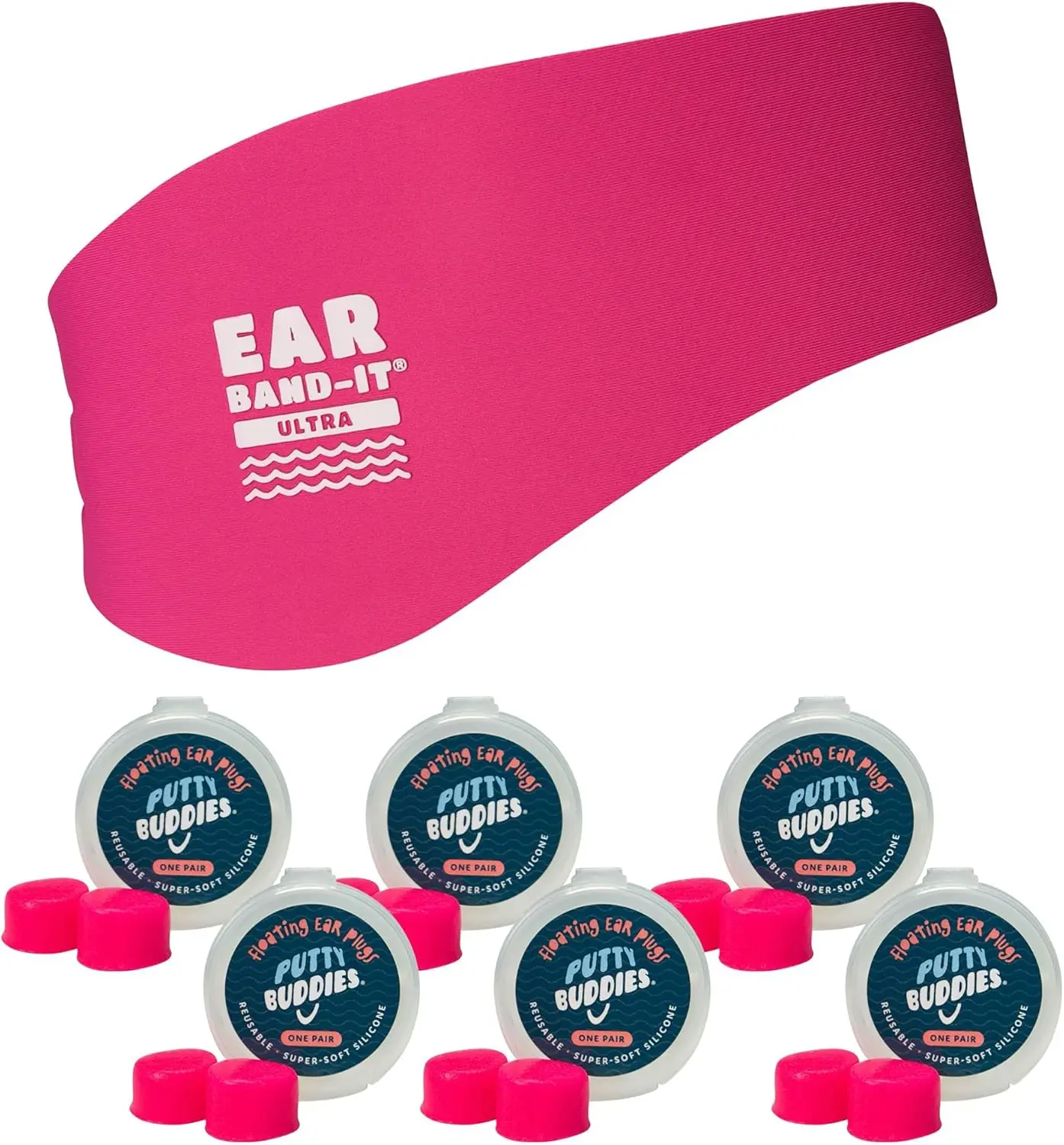 Ear Band-It Ultra Swimming Headband & Floating Silicone Ear Plugs Bundle, Doctor-Invented Waterproof System for Ear Tubes &
Ear Band-It Ultra Swimming Headband & Floating Silicone Ear Plugs Bundle, Doctor-Invented Waterproof System for Ear Tubes &