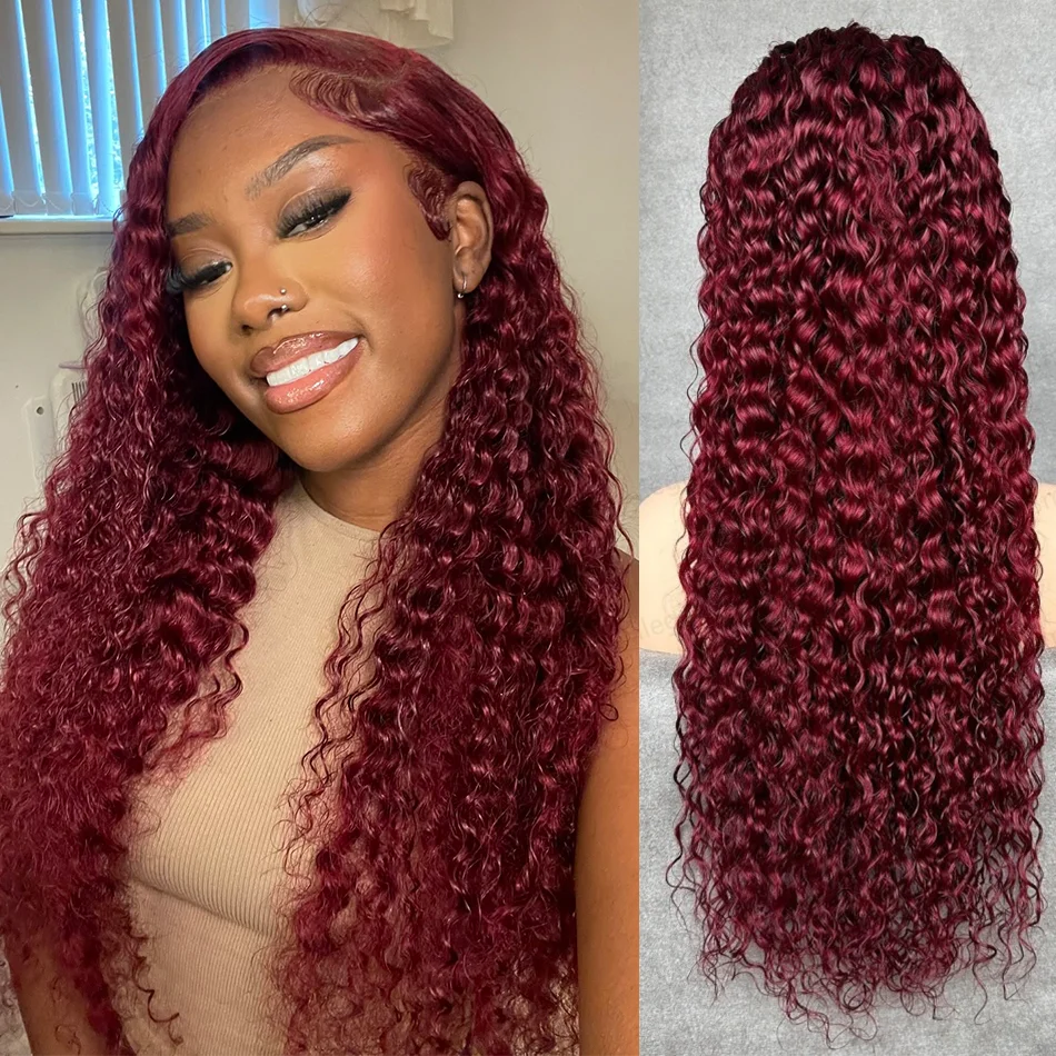 30 Inch Burgundy Curly 13x6 Hd Lace Frontal Wig Human Hair Brazilian 13x4 Water Deep Wave 99J Red Colored Wig For Black Women
30 Inch Burgundy Curly 13x6 Hd Lace Frontal Wig Human Hair Brazilian 13x4 Water Deep Wave 99J Red Colored Wig For Black Women