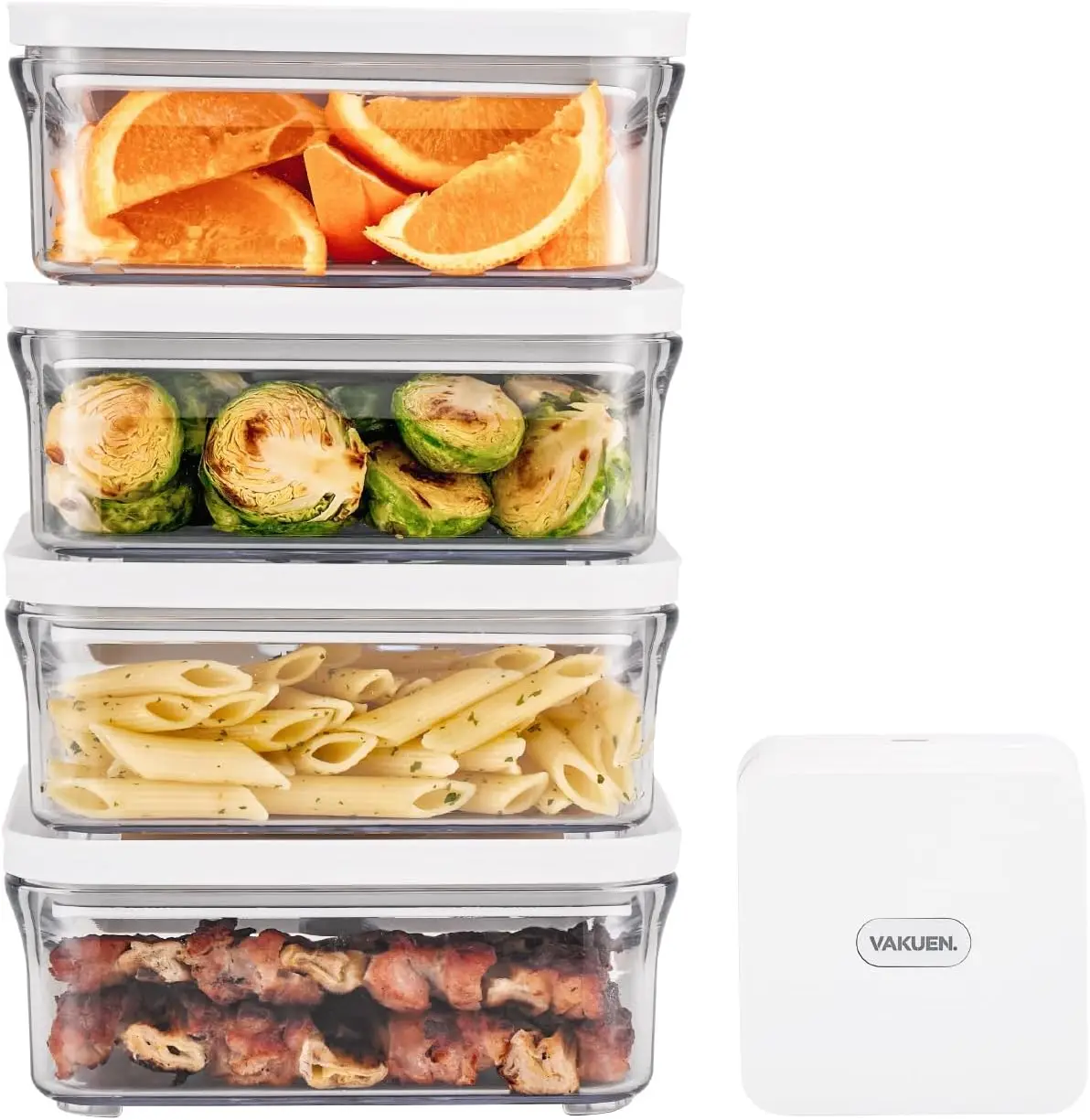 Airtight Food Storage Containers 0.85qt 5pc Set with Vacuum Sealer, Leak Proof, BPA-Free
Airtight Food Storage Containers 0.85qt 5pc Set with Vacuum Sealer, Leak Proof, BPA-Free