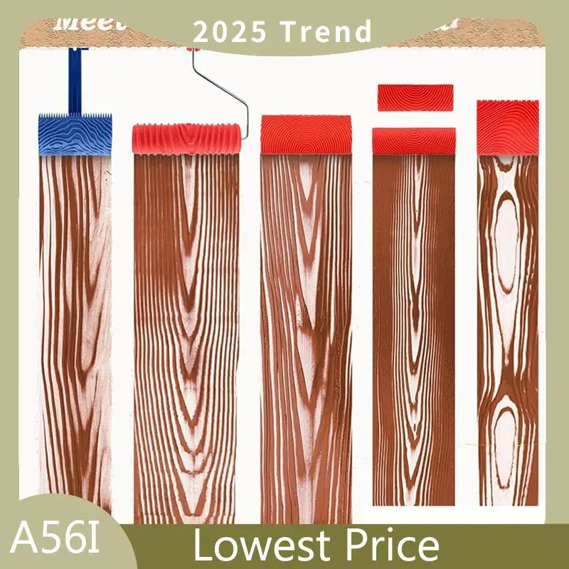 A56I Top Wood Grain Tool Set - Wood Grain Painting Roller With Handle For Wall Floor Deck Furniture DIY Room Decoration
A56I Top Wood Grain Tool Set - Wood Grain Painting Roller With Handle For Wall Floor Deck Furniture DIY Room Decoration