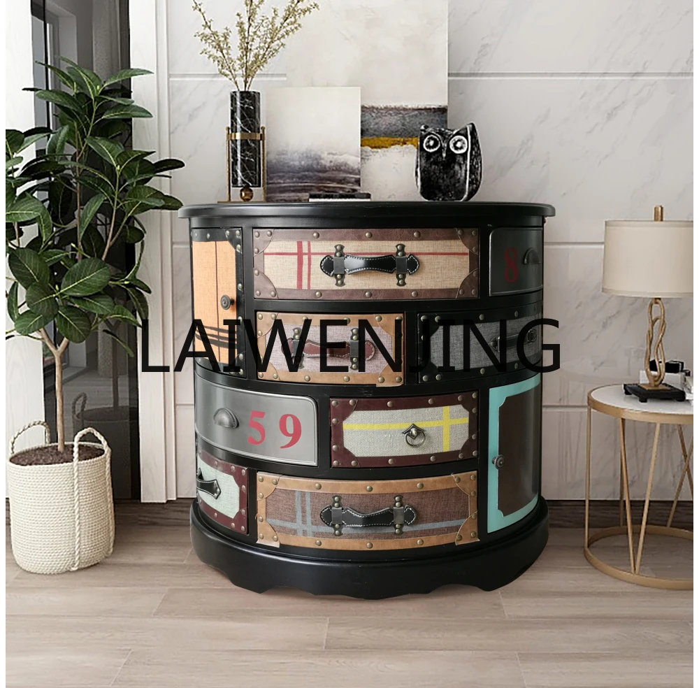 Bedroom American Style Entrance Cabinet Lobby British Black Living Room Sofa Semicircle Decorative Chest of Drawers
Bedroom American Style Entrance Cabinet Lobby British Black Living Room Sofa Semicircle Decorative Chest of Drawers