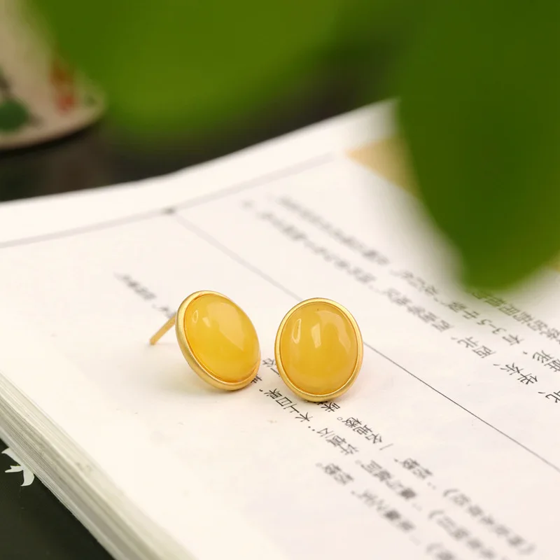 Женские серебряные овальные серьги-гвоздики S925, кабошон, янтарные серьги с цветком крови
Женские серебряные овальные серьги-гвоздики S925, кабошон, янтарные серьги с цветком крови