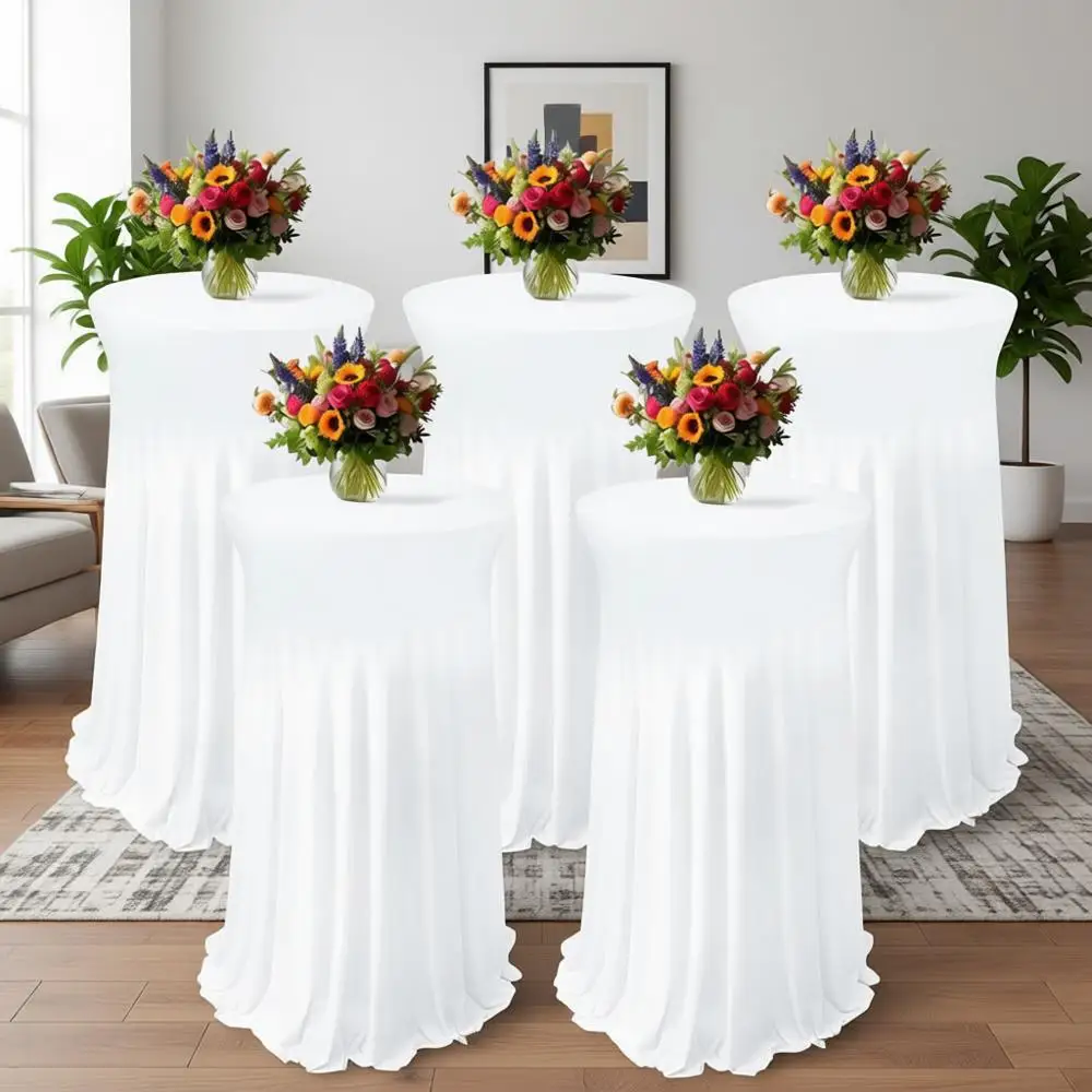 Набор из 5 белых круглых скатертей для коктейльных столов (32 x 43 дюйма) с оборкой для вечеринок, свадеб и банкетов
Набор из 5 белых круглых скатертей для коктейльных столов (32 x 43 дюйма) с оборкой для вечеринок, свадеб и банкетов