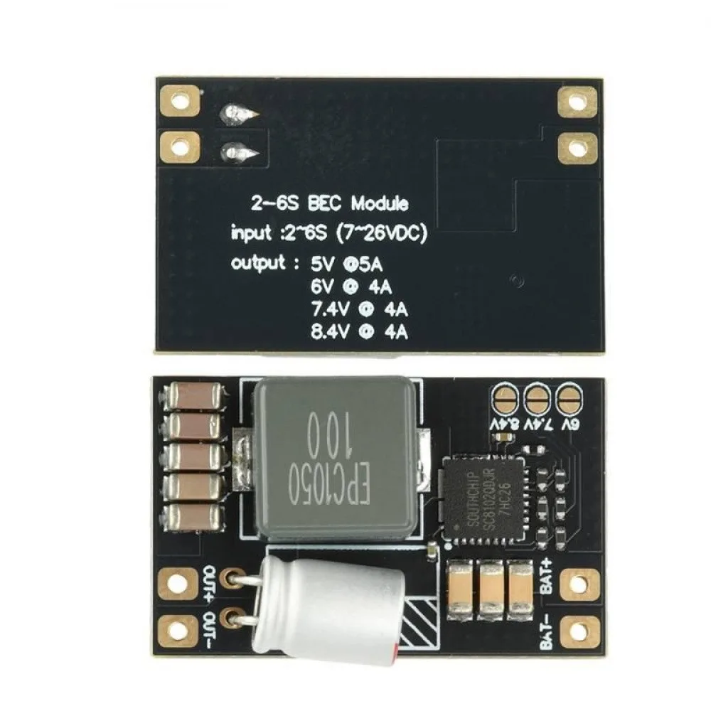 Понижающий модуль BEC 5A 2-6S 5 В/6 В/7,4 В/8,4 В Многонапряжение выхода Переключаемый модуль BEC для самолета FPV с фиксированным крылом
Понижающий модуль BEC 5A 2-6S 5 В/6 В/7,4 В/8,4 В Многонапряжение выхода Переключаемый модуль BEC для самолета FPV с фиксированным крылом