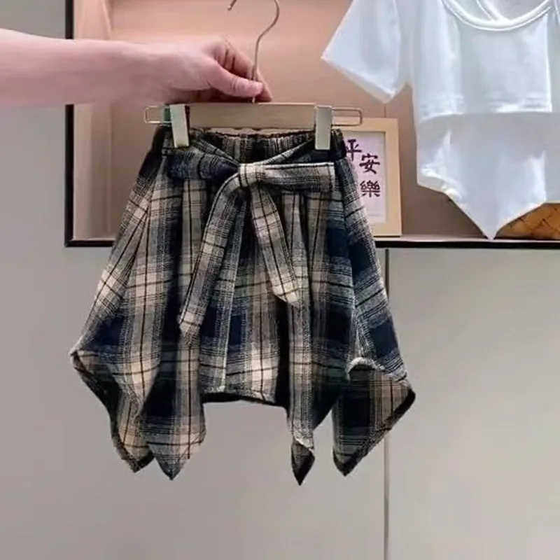 Summer Girls Clothing Set Solid Color Sleeveless T-shirt+Plaid Irregular Skirt 2Pcs Suit For 2-9 Years Teen Kids Fashion Outfit
Summer Girls Clothing Set Solid Color Sleeveless T-shirt+Plaid Irregular Skirt 2Pcs Suit For 2-9 Years Teen Kids Fashion Outfit