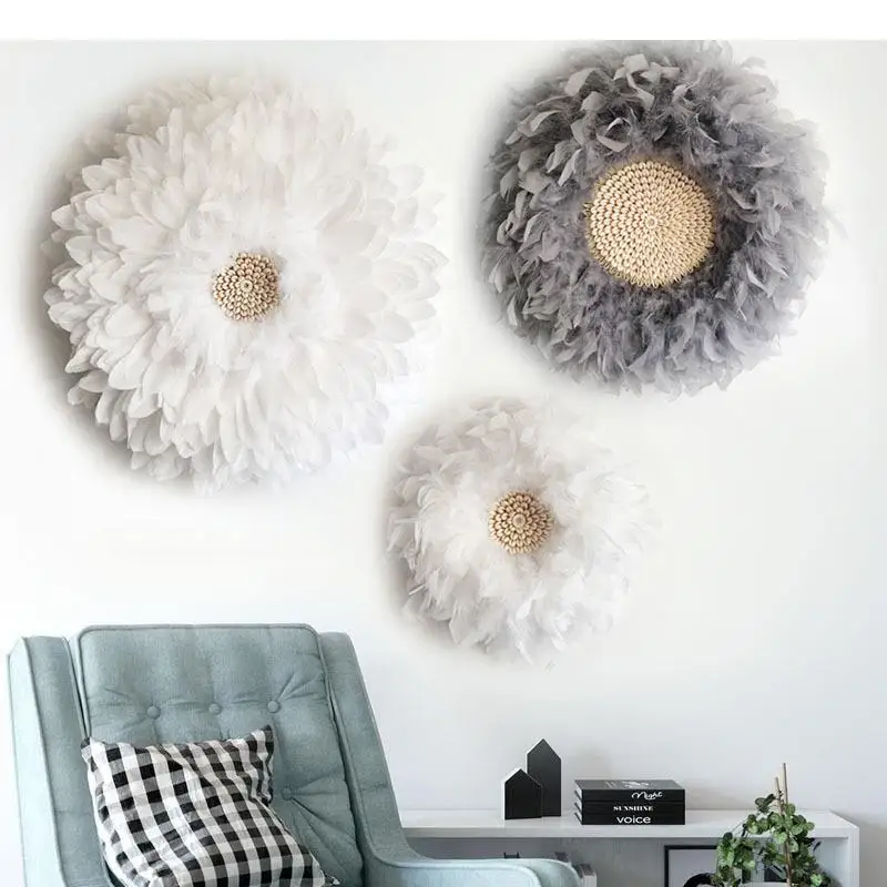 Fluffy Feather Wall Ornaments Straw Weaving Flowers Crafts Flower Decorative Hanging Pictures Living Room Backdrop Display
Fluffy Feather Wall Ornaments Straw Weaving Flowers Crafts Flower Decorative Hanging Pictures Living Room Backdrop Display