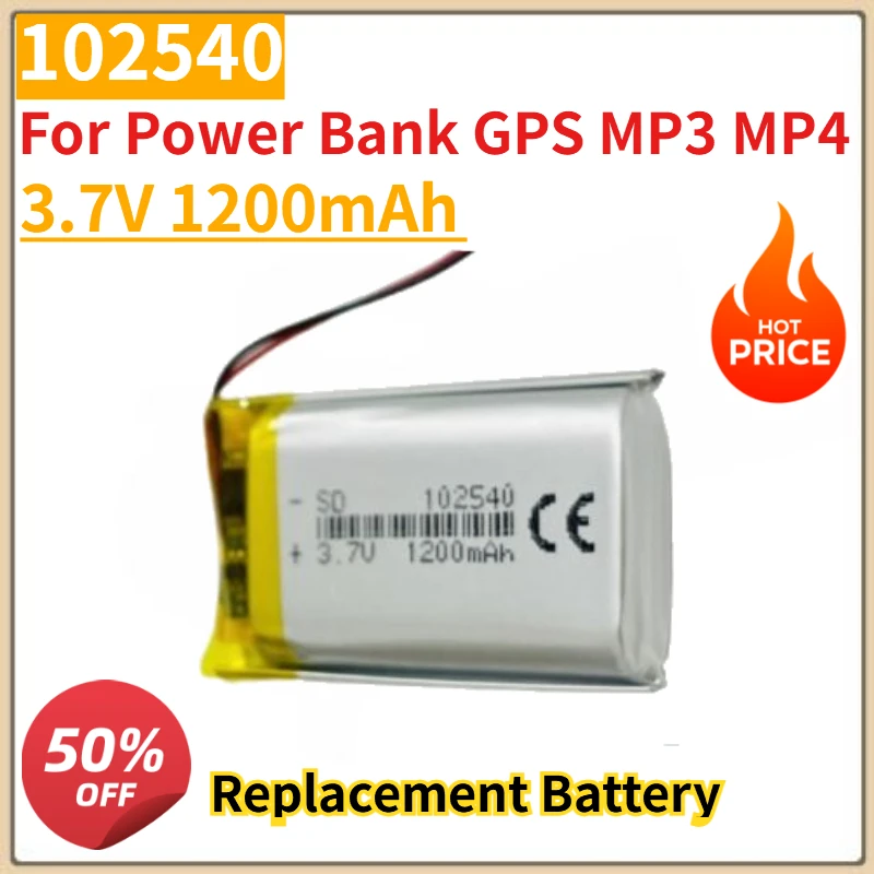 New High Quality 3.7V 1200mAh 102540 Replacement Battery For Power Bank GPS MP3 MP4
New High Quality 3.7V 1200mAh 102540 Replacement Battery For Power Bank GPS MP3 MP4