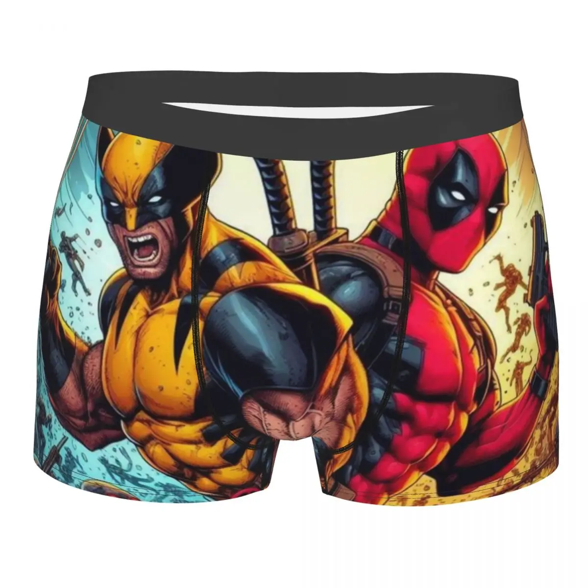Модные боксеры с изображением супергероя Дэдпула, шорты, мужские эластичные трусы, нижнее белье
Модные боксеры с изображением супергероя Дэдпула, шорты, мужские эластичные трусы, нижнее белье