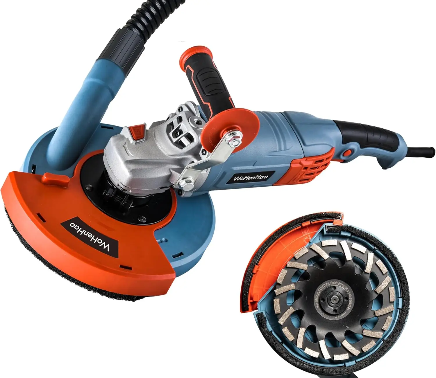 7-Inch Concrete Grinder with Dust Shroud and Diamond Wheel for Flooring & Tile Removal
7-Inch Concrete Grinder with Dust Shroud and Diamond Wheel for Flooring & Tile Removal