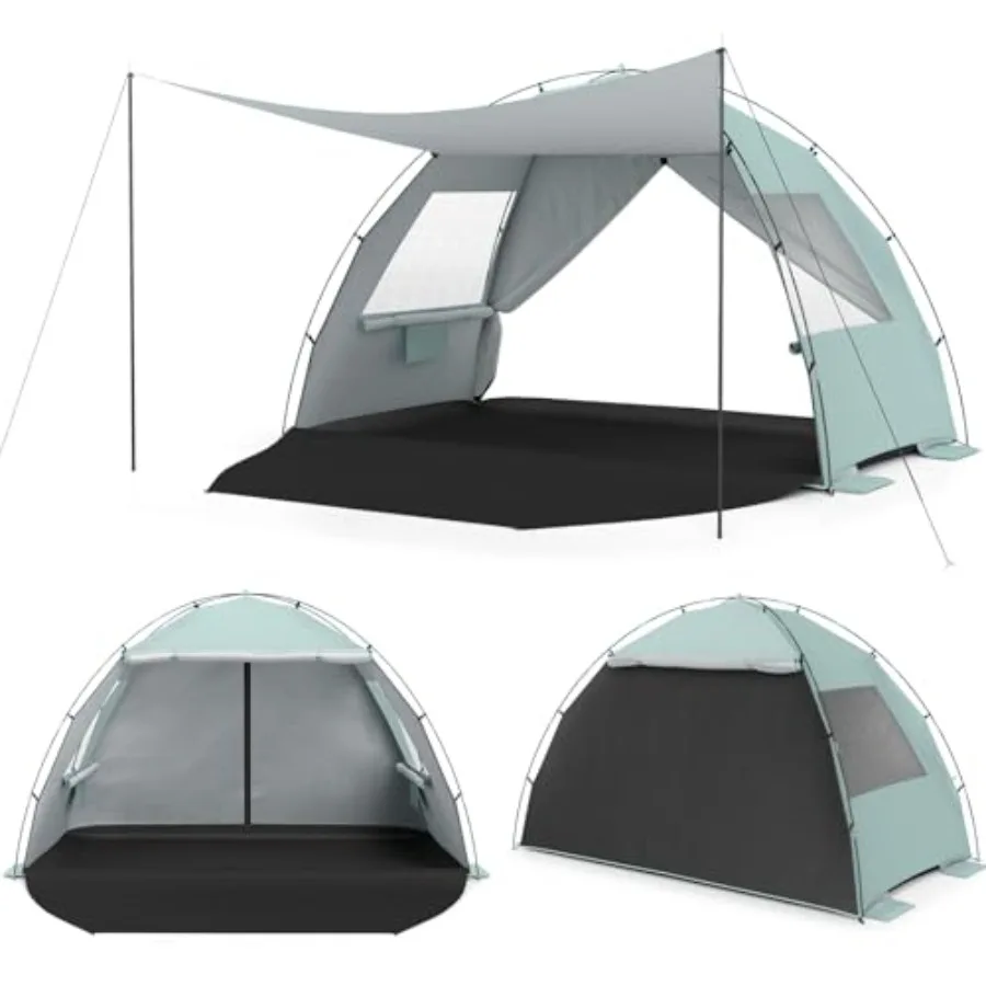 3/4/5/6 Person Pop Up Beach Tent with Canopy UPF50+ Silver-Coated Lightweight Beach Sun Shelter with Extended Floor 2 Vent Wind
3/4/5/6 Person Pop Up Beach Tent with Canopy UPF50+ Silver-Coated Lightweight Beach Sun Shelter with Extended Floor 2 Vent Wind