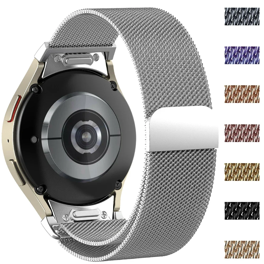 Milanese Stainless Steel Strap for Samsung Watch 4/5/6 40/44MM 5Pro 45MM Button Connector Galaxy Watch 4/6 Classic 42/43/46/47MM
Milanese Stainless Steel Strap for Samsung Watch 4/5/6 40/44MM 5Pro 45MM Button Connector Galaxy Watch 4/6 Classic 42/43/46/47MM