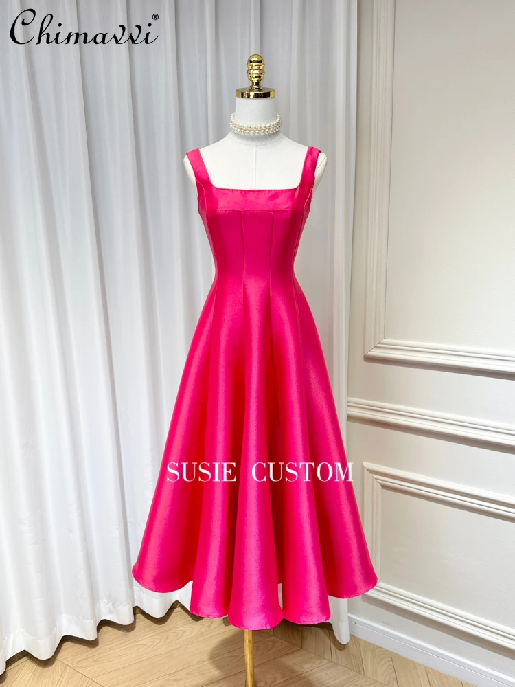 Fashion Women Solid Color Sleeveless High Waist Sling Dress Spring Summer Sexy Hot Girl Backless Slim Fit Ladies A-Line Dress
Fashion Women Solid Color Sleeveless High Waist Sling Dress Spring Summer Sexy Hot Girl Backless Slim Fit Ladies A-Line Dress