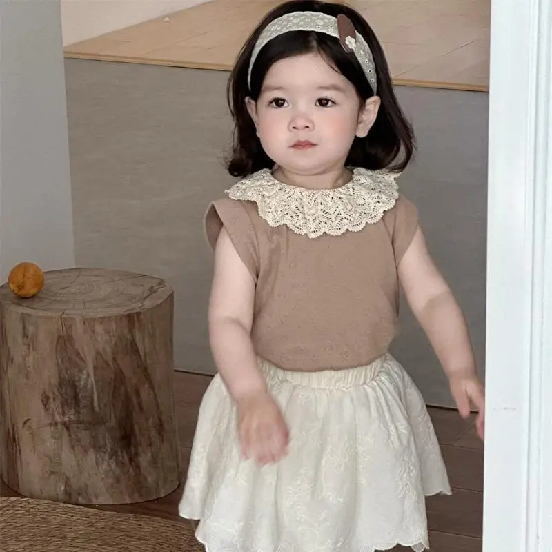 2025 Summer New Baby Short Sleeve T Shirts Cute Lace Collar Infant Girls Thin Solid Tee Cotton Breathable Tops Toddler Clothes
2025 Summer New Baby Short Sleeve T Shirts Cute Lace Collar Infant Girls Thin Solid Tee Cotton Breathable Tops Toddler Clothes