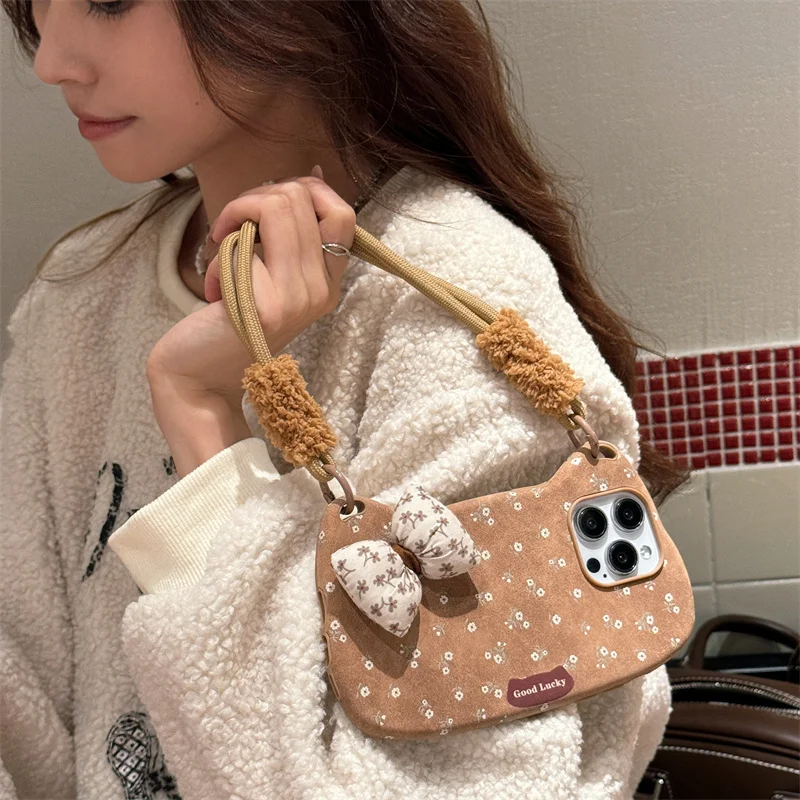 Fall and Winter Floral 3D Bow Plush Pendant Case, Clutch Bag Shockproof Rear Cover iPhone 16 Pro Max, 15, 14, 13 Pro, 15 Pro Max
Fall and Winter Floral 3D Bow Plush Pendant Case, Clutch Bag Shockproof Rear Cover iPhone 16 Pro Max, 15, 14, 13 Pro, 15 Pro Max