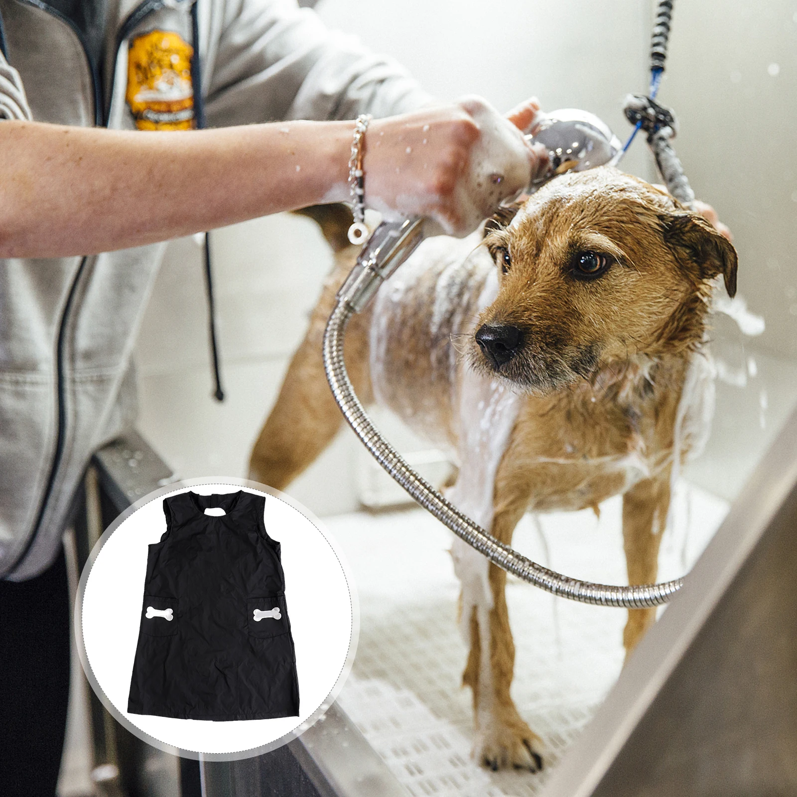 Black Pet Grooming Apron Bath Suit Sleeveless Work Clothes Easy Clean Dog Lover Halter Neck Waterproof Stain Resistant
Black Pet Grooming Apron Bath Suit Sleeveless Work Clothes Easy Clean Dog Lover Halter Neck Waterproof Stain Resistant