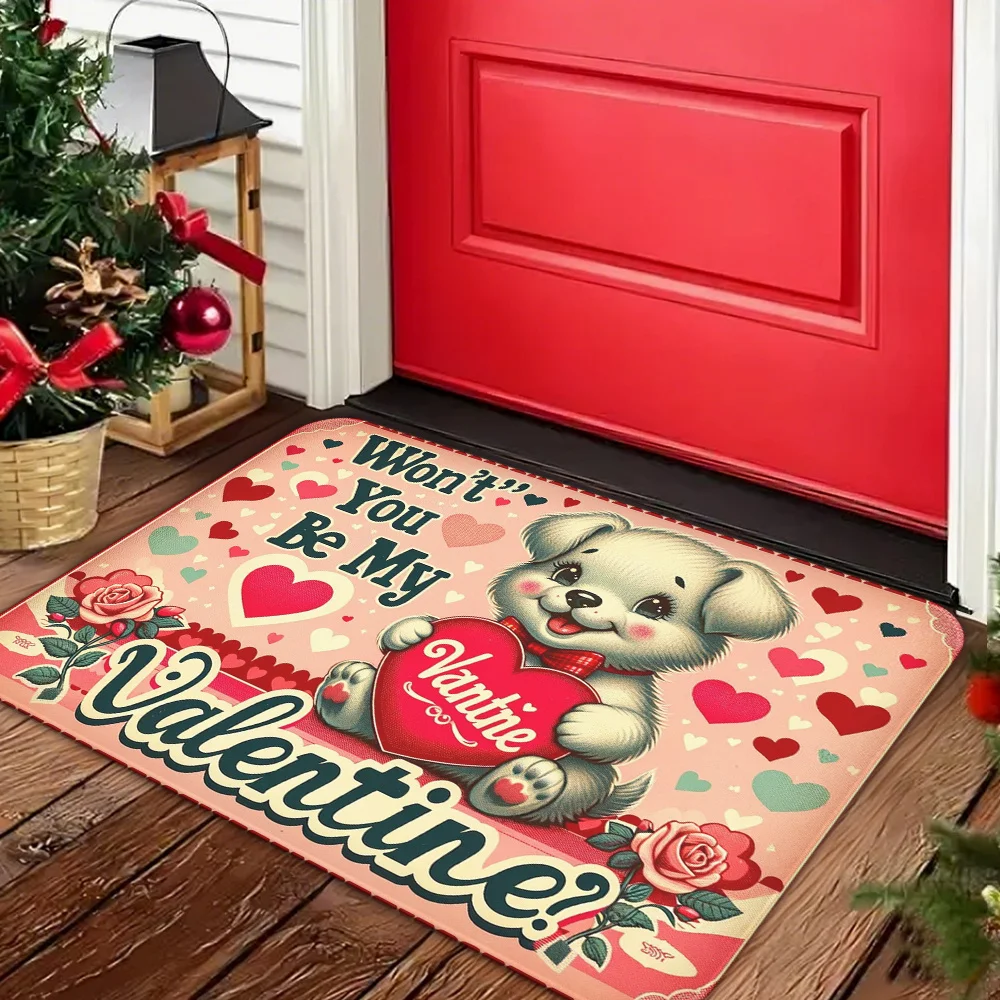 VIKAMA Dog And Heart Print Floor Mat For Non-Slip And Easy-To-Clean Entrance Hall, Bathroom And Kitchen Carpets, Home Decoration
VIKAMA Dog And Heart Print Floor Mat For Non-Slip And Easy-To-Clean Entrance Hall, Bathroom And Kitchen Carpets, Home Decoration