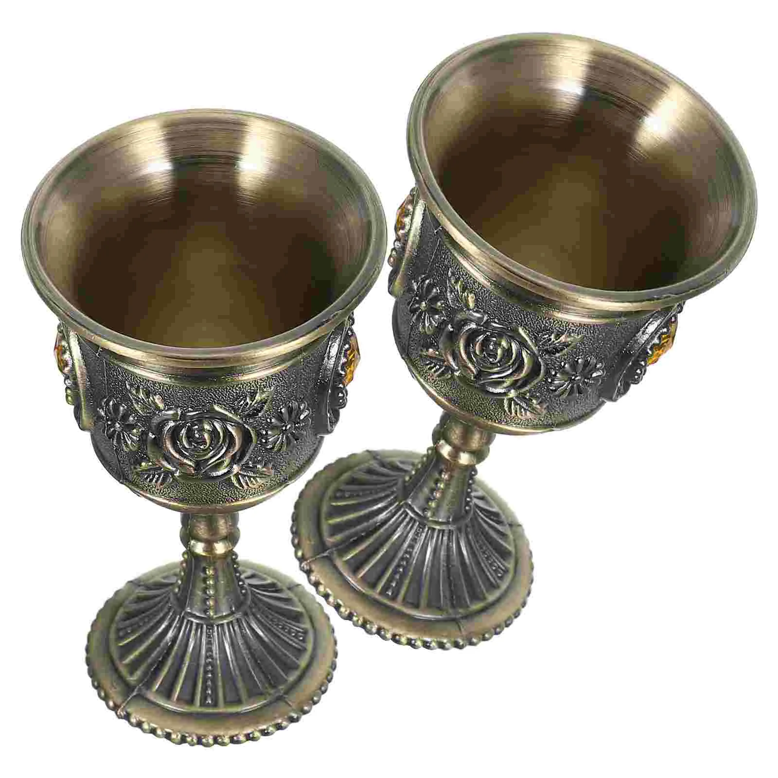 2pcs Small Glass Set Stainless Steel Tin Alloy Rose Pattern High Footed Cups for Home Hotel Party Gifts Decorative Metal
2pcs Small Glass Set Stainless Steel Tin Alloy Rose Pattern High Footed Cups for Home Hotel Party Gifts Decorative Metal