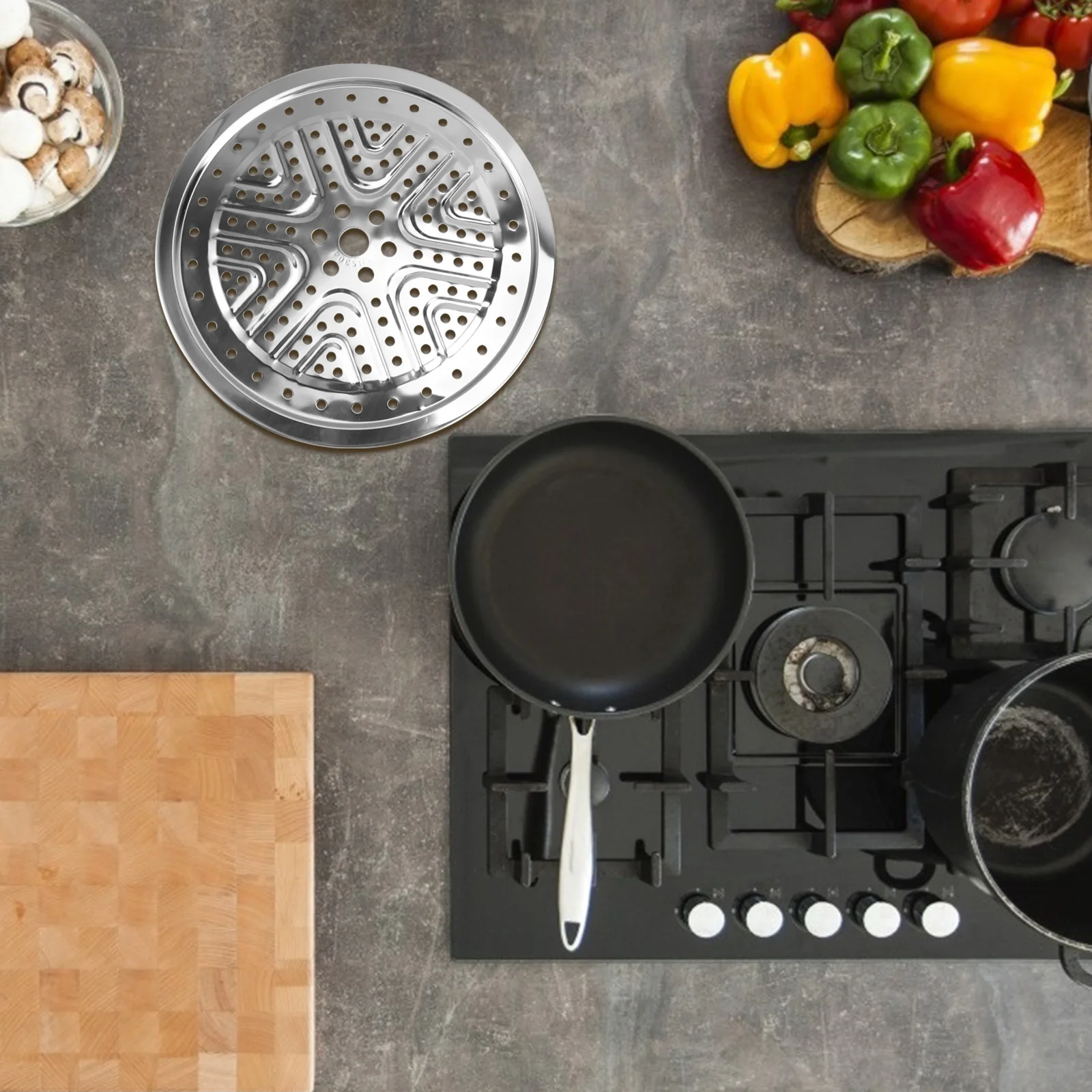 1 pc Stainless Steel Steamer Rack Multi-Function Round Steaming Tray Rust-Proof For Fish Vegetables Eggs Household 
1 pc Stainless Steel Steamer Rack Multi-Function Round Steaming Tray Rust-Proof For Fish Vegetables Eggs Household