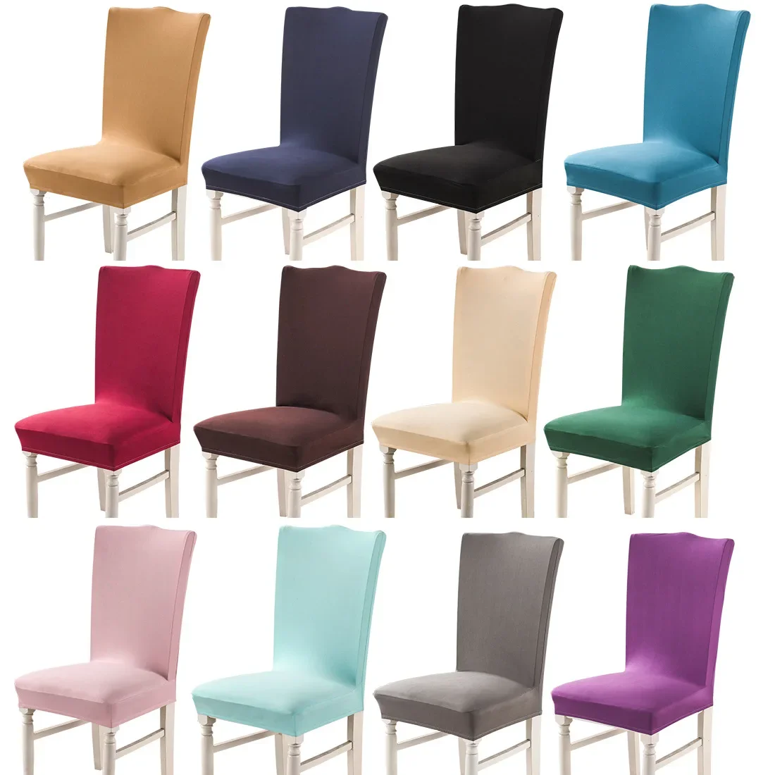 Spandex Elastic Chair Slipcover Case Solid Color Dining Chair Cover Stretch Chair Covers for Wedding Hotel Banquet Dining Room
Spandex Elastic Chair Slipcover Case Solid Color Dining Chair Cover Stretch Chair Covers for Wedding Hotel Banquet Dining Room