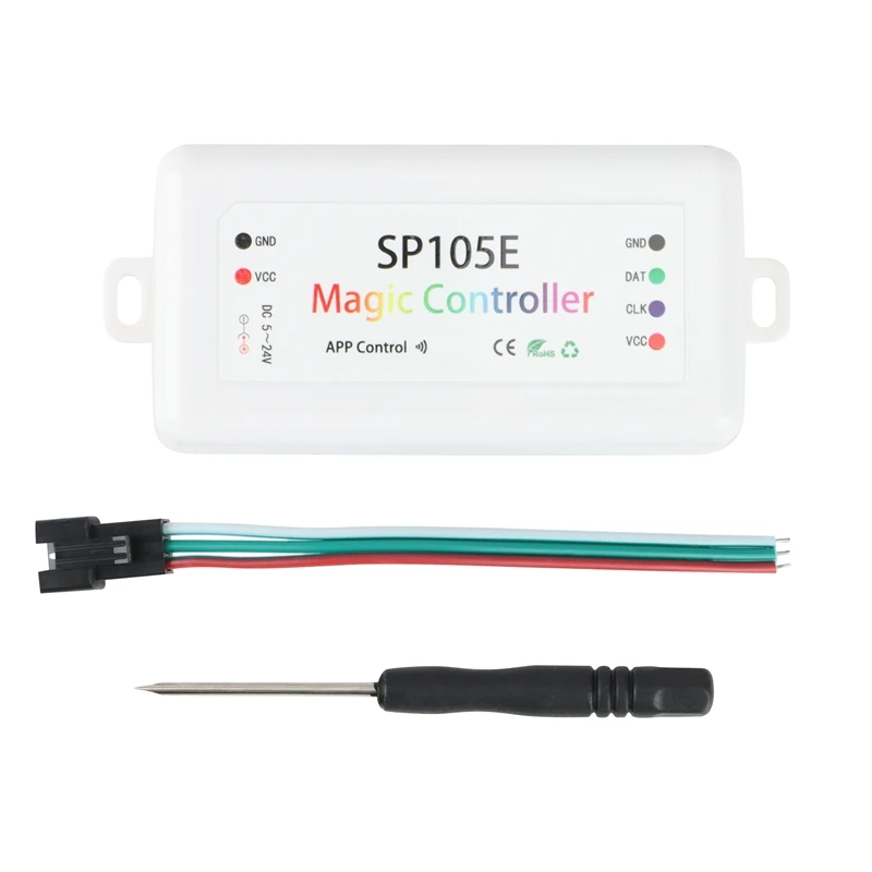 ZIZI SP105E Световая полоса Bluetooth-контроллер для мобильного телефона Smart Bluetooth Magic Color Контроллер Светодиодный полноцветный контроллер
ZIZI SP105E Световая полоса Bluetooth-контроллер для мобильного телефона Smart Bluetooth Magic Color Контроллер Светодиодный полноцветный контроллер