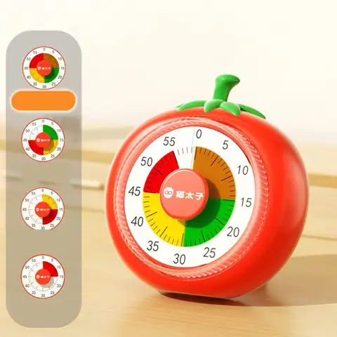 Timer meccanico silenzioso per pomodoro con supporto cronometro sveglia timer visivo visualizzazione dell'autodisciplina timer da cucina