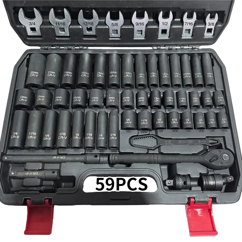 Impact socket tool set, 3/8-inch drive, CR-V material, high-end professional car repair tools, one-stop solution for home cars, motorcycles, and other repair projects, preferred by DIY enthusiasts, ideal gift for holiday men
Impact socket tool set, 3/8-inch drive, CR-V material, high-end professional car repair tools, one-stop solution for home cars, motorcycles, and other repair projects, preferred by DIY enthusiasts, ideal gift for holiday men