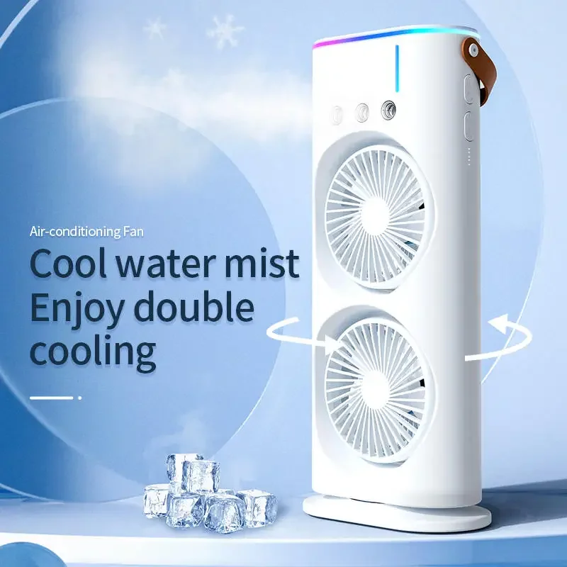 Portable Air Conditioner Built-in Cool Humidifier Fan Mode Desktop Ultrasonic Atomization Cooling Fan RGB Lights Electric
Portable Air Conditioner Built-in Cool Humidifier Fan Mode Desktop Ultrasonic Atomization Cooling Fan RGB Lights Electric